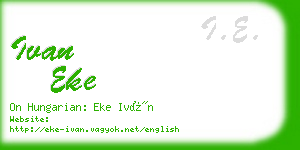 ivan eke business card